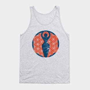 Moon Goddess Flower of Life Sacred Geometry Tank Top